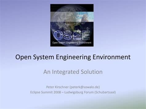 Open System Engineering Environment .